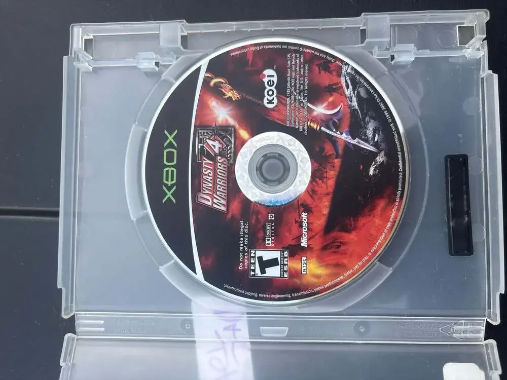 Dynasty Warriors 4 Microsoft Xbox Disc Only Blockbuster Case